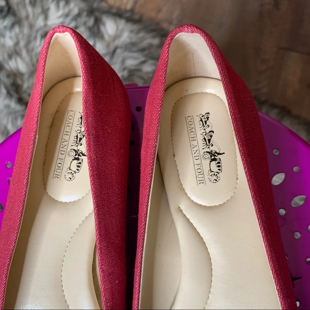 Coach and Four Reddish‎ glitter loafers Flats shoes